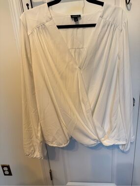 torrid white Wrap-Front Blouse